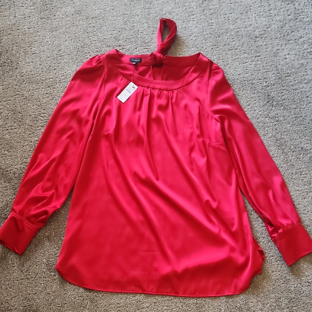 Talbots Vibrant Red Blouse
